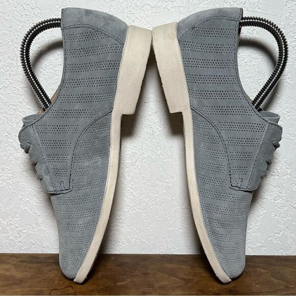 Born Passi Preforated Suede Blue Derby Shoes 7 - Picture 6 of 9